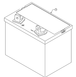 Battery Diagram and Parts List for (17CSDALD010)(2017) Cub Cadet Lawn Tractor